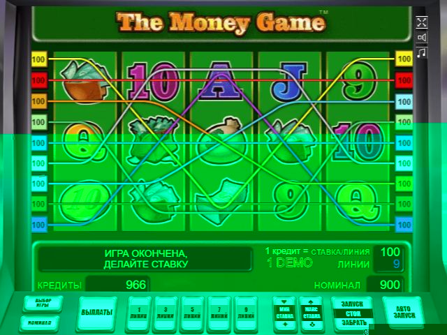 Характеристики слота The Money Game